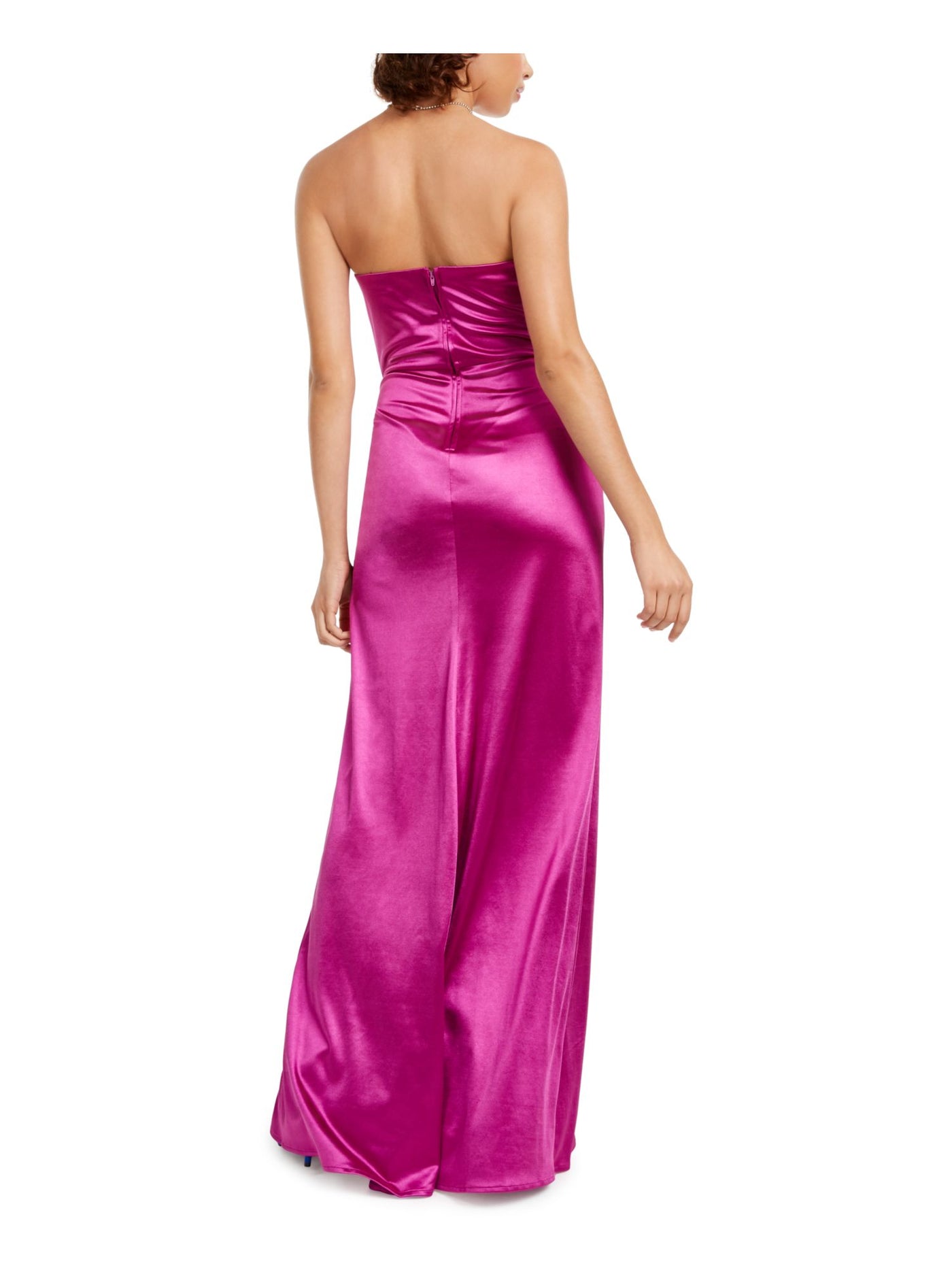 CITY STUDIO Womens Slit Sleeveless Sweetheart Neckline Full-Length Prom Fit + Flare Dress