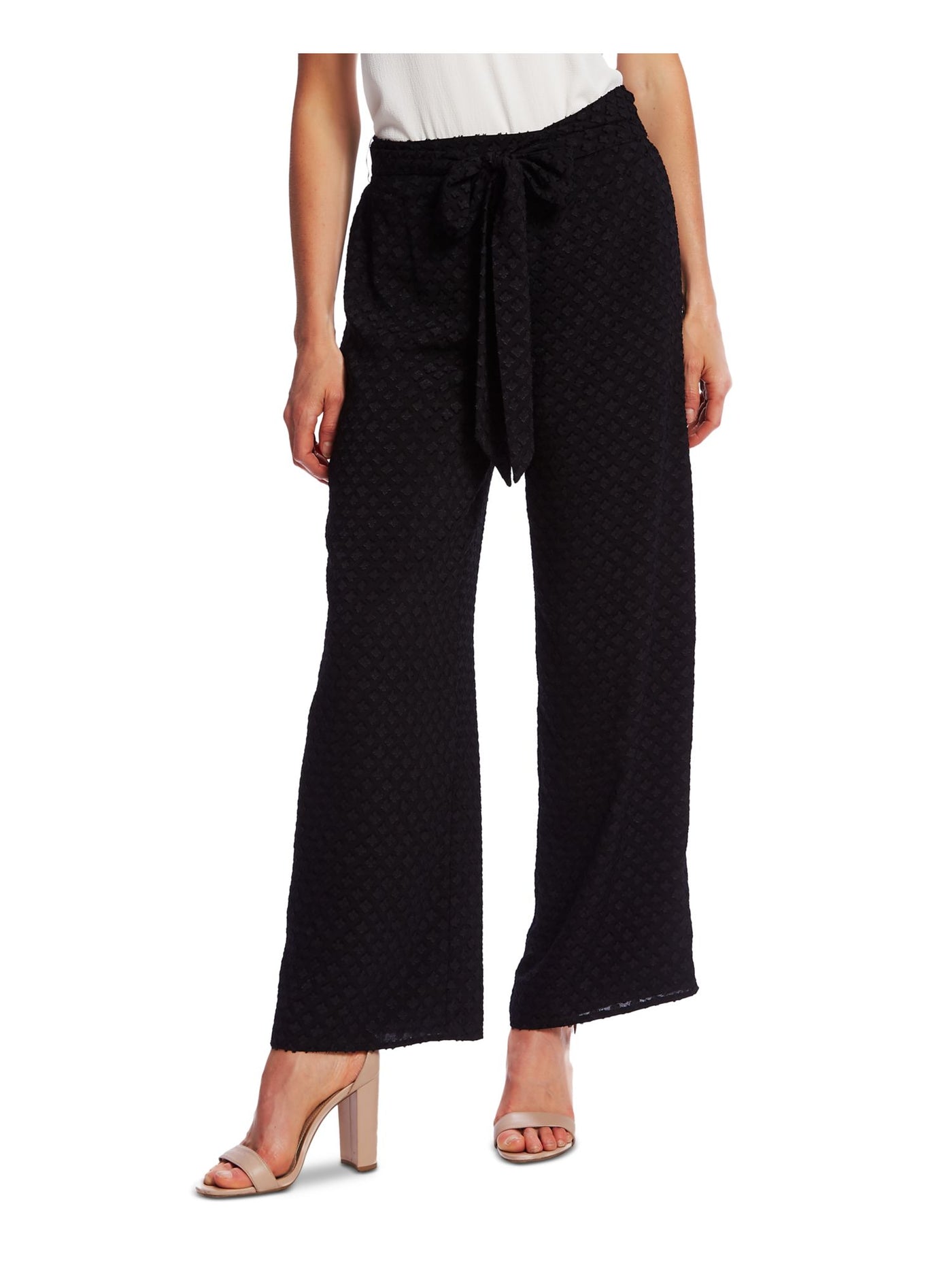 CECE Womens Black Wide Leg Pants 8