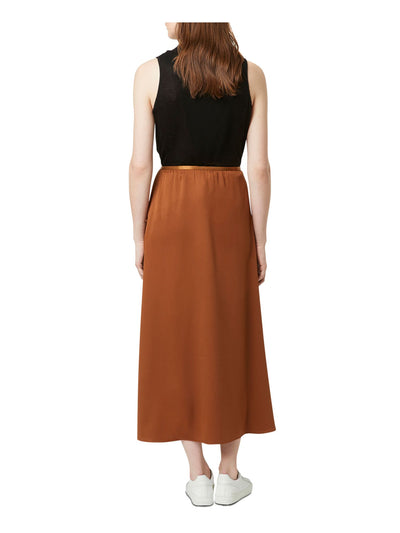 FRENCH CONNECTION Womens Gathered Drapped Front Tea-Length Wrap Skirt