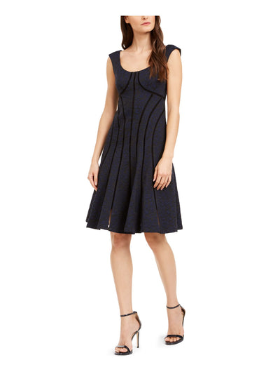 NANETTE LEPORE Womens Navy Sleeveless Above The Knee Fit + Flare Dress 10