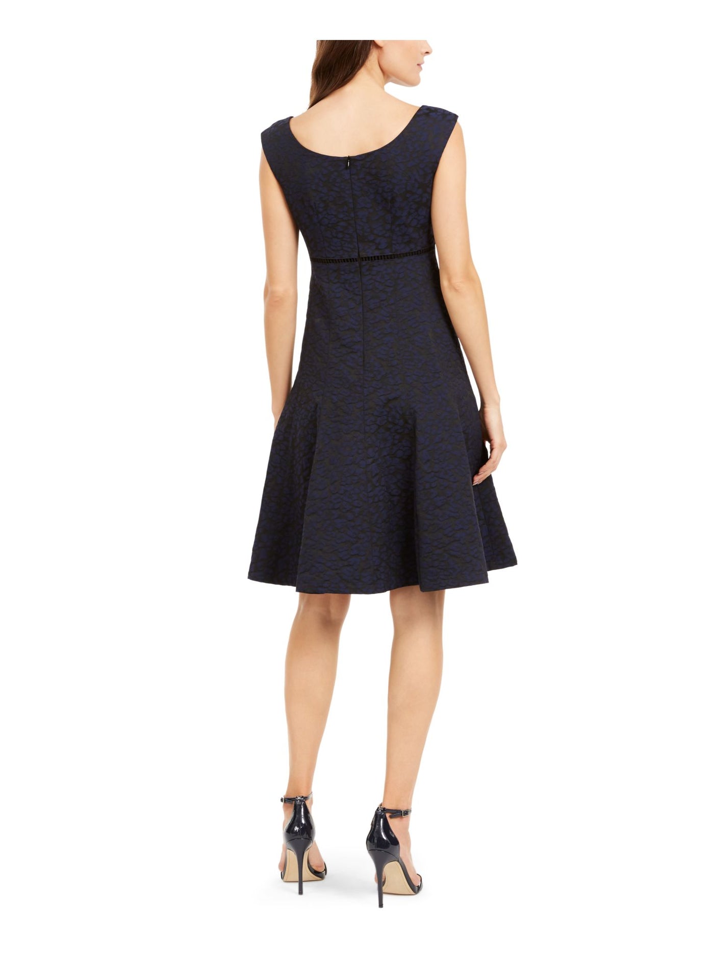 NANETTE LEPORE Womens Navy Sleeveless Above The Knee Fit + Flare Dress 10