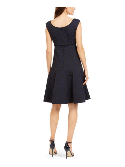 NANETTE LEPORE Womens Navy Sleeveless Above The Knee Fit + Flare Dress 0