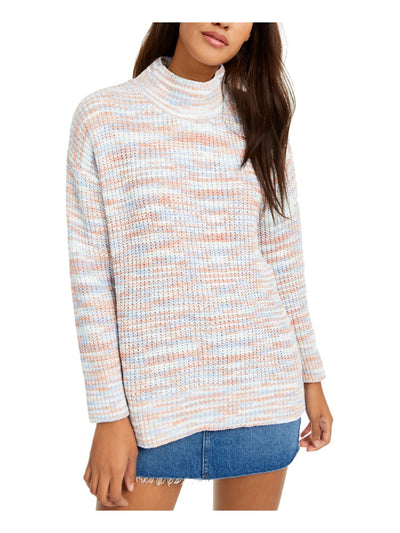 HIPPIE ROSE Womens Green Printed Long Sleeve Turtle Neck Blouse S