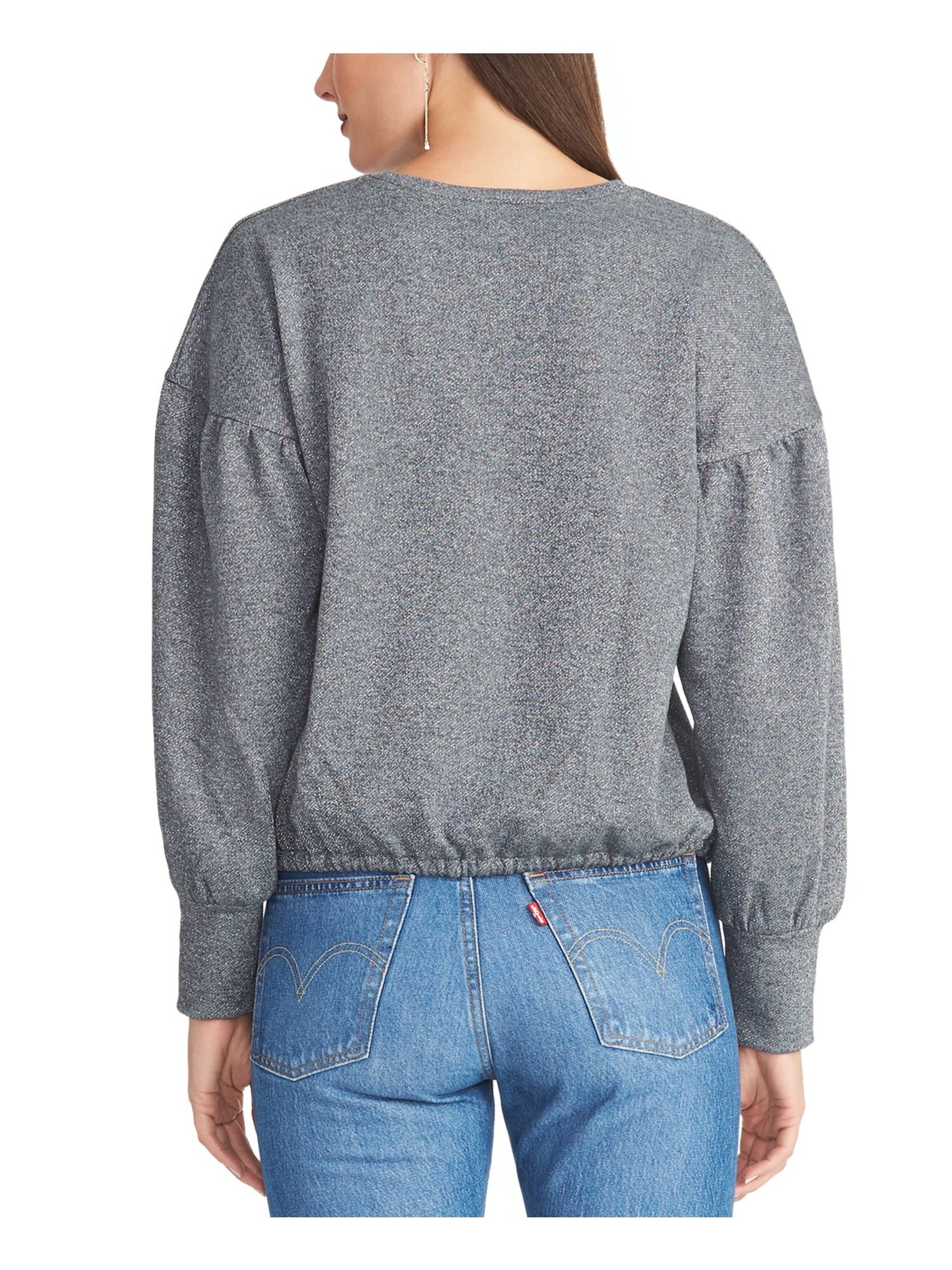 RACHEL RACHEL ROY Womens Gray Long Sleeve Crew Neck Sweater S