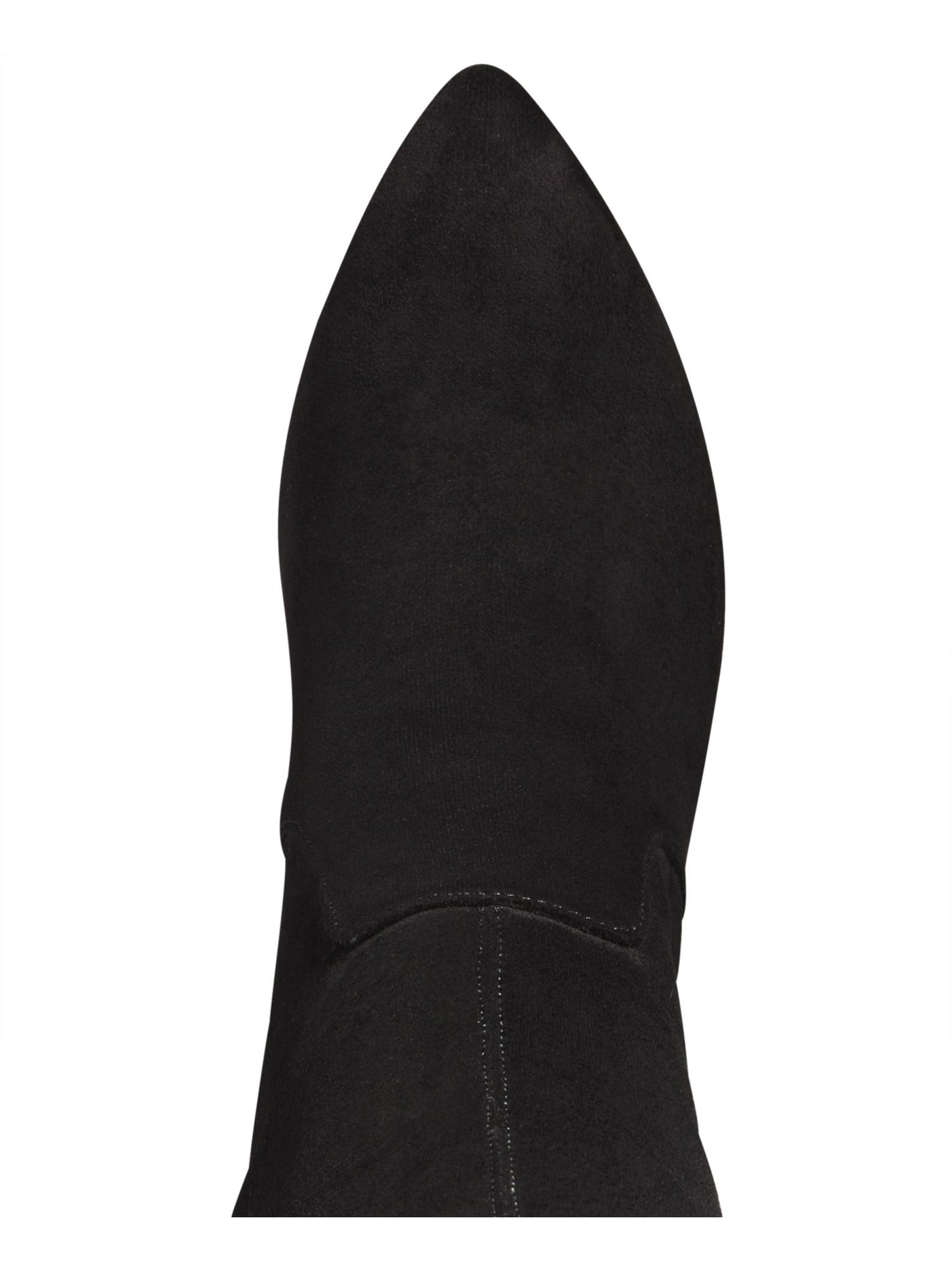 MATERIAL GIRL Womens Black Padded Zipper Accent Bravye Pointed Toe Dress Boots Shoes 8 M