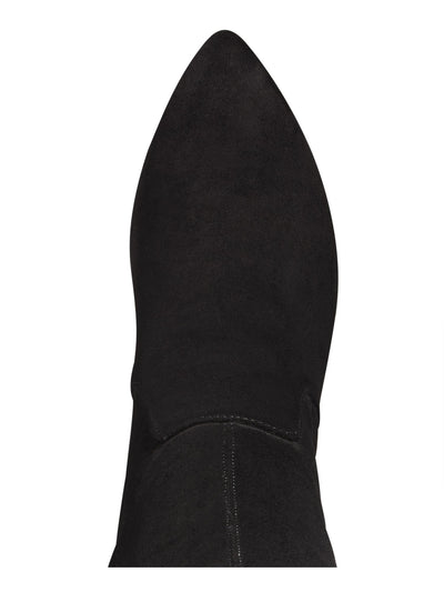 MATERIAL GIRL Womens Black Padded Zipper Accent Bravye Pointed Toe Dress Boots Shoes 8 M