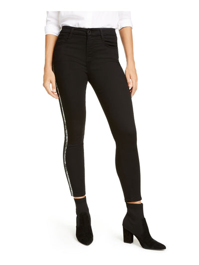 Jen 7 By 7 For All Mankind Womens Black Skinny Jeans 0