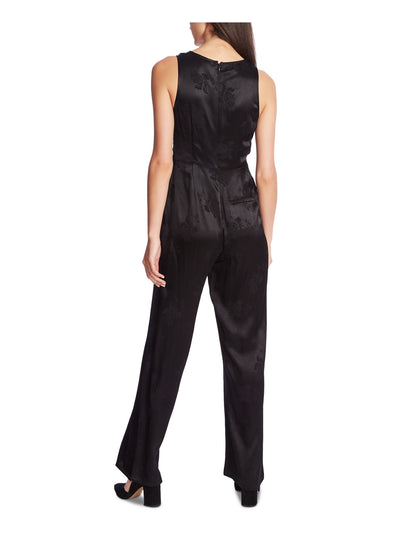 1. STATE Womens Black Sleeveless V Neck Evening Straight leg Jumpsuit 12