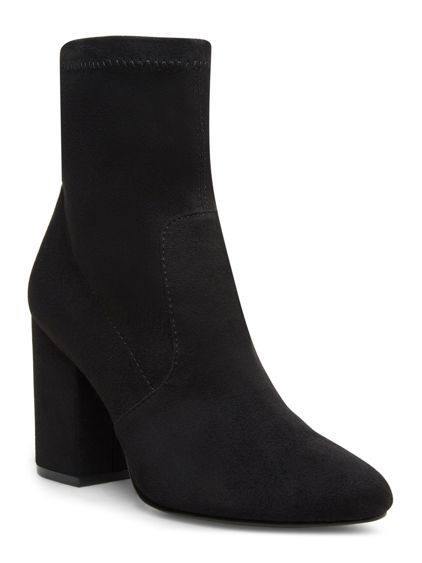 MADDEN GIRL Womens Black Padded Rally Almond Toe Block Heel Zip-Up Booties 10 M