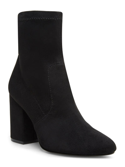 MADDEN GIRL Womens Black Padded Rally Almond Toe Block Heel Zip-Up Booties 10 M