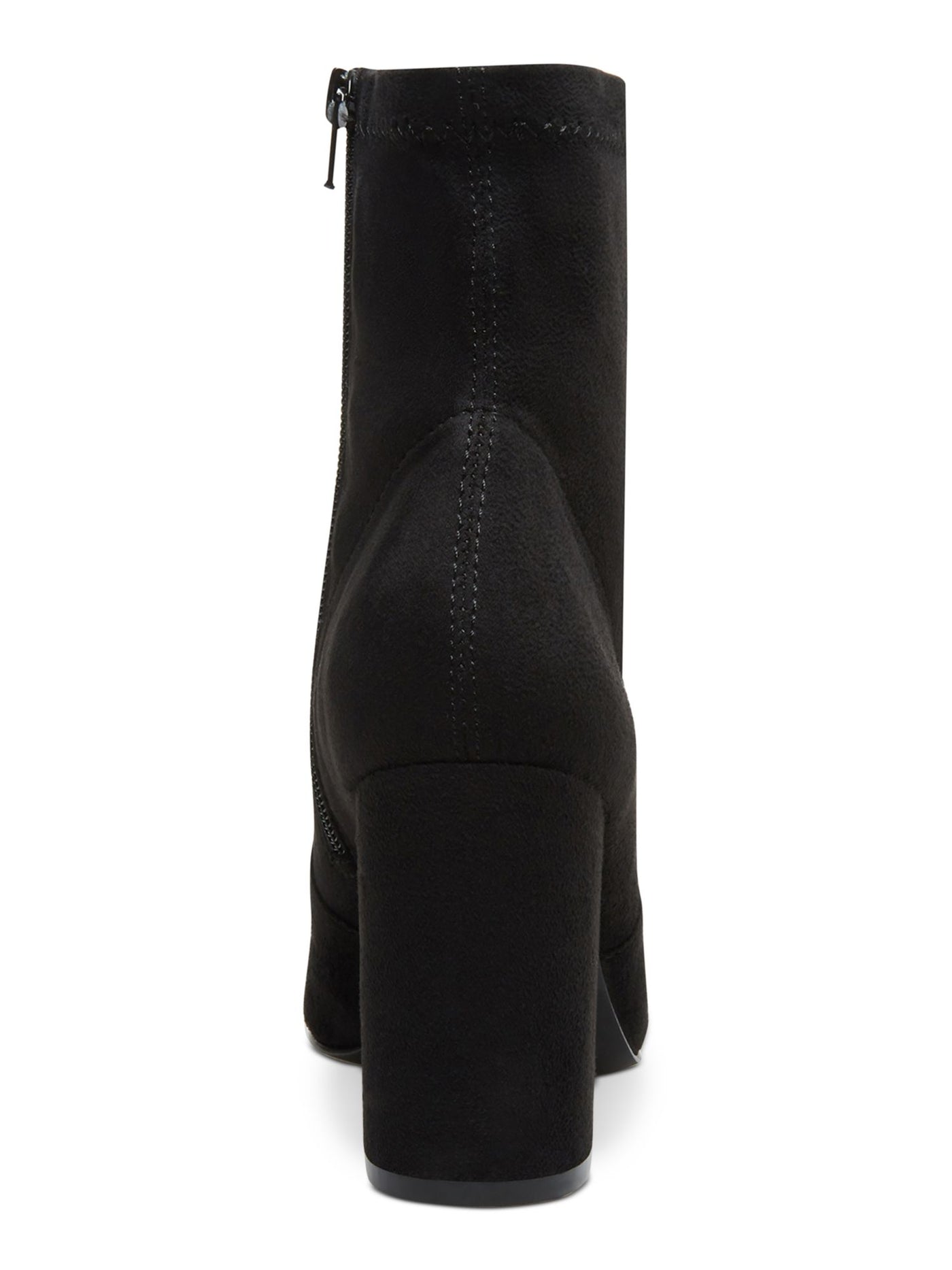 MADDEN GIRL Womens Black Padded Rally Almond Toe Block Heel Zip-Up Booties 10 M