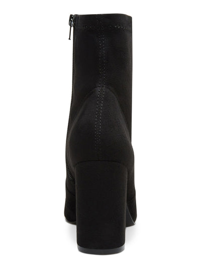 MADDEN GIRL Womens Black Padded Rally Almond Toe Block Heel Zip-Up Booties 10 M