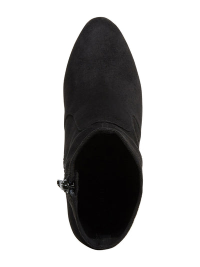 MADDEN GIRL Womens Black Padded Rally Almond Toe Block Heel Zip-Up Booties 10 M