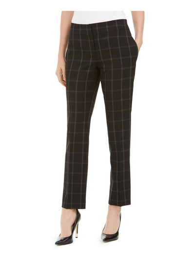 KASPER Womens Black Pinstripe Pants Size: 16