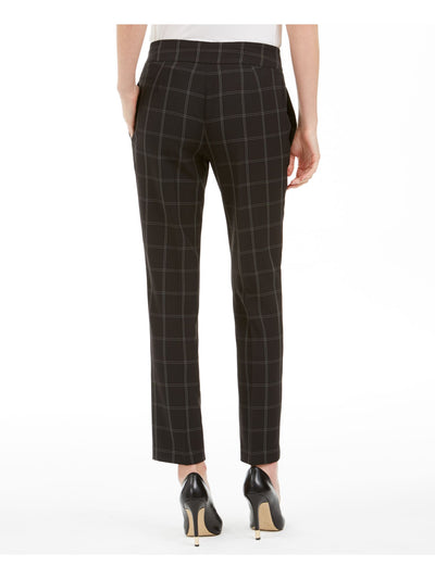 KASPER Womens Black Pinstripe Pants Size: 16