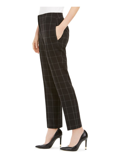 KASPER Womens Black Pinstripe Pants Size: 16