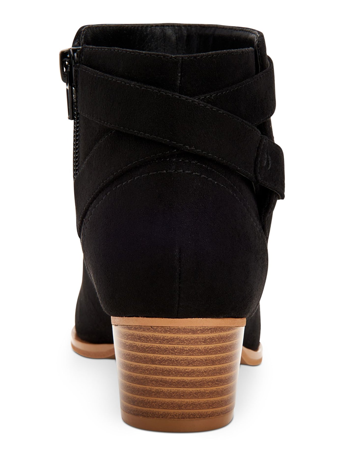GIANI BERNINI Womens Black Ankle Straps Cushioned Buckle Accent Oleesia Round Toe Block Heel Zip-Up Booties 5 M