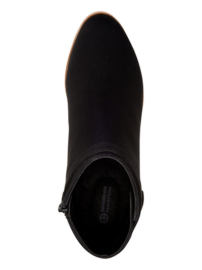 GIANI BERNINI Womens Black Ankle Straps Cushioned Buckle Accent Oleesia Round Toe Block Heel Zip-Up Booties M