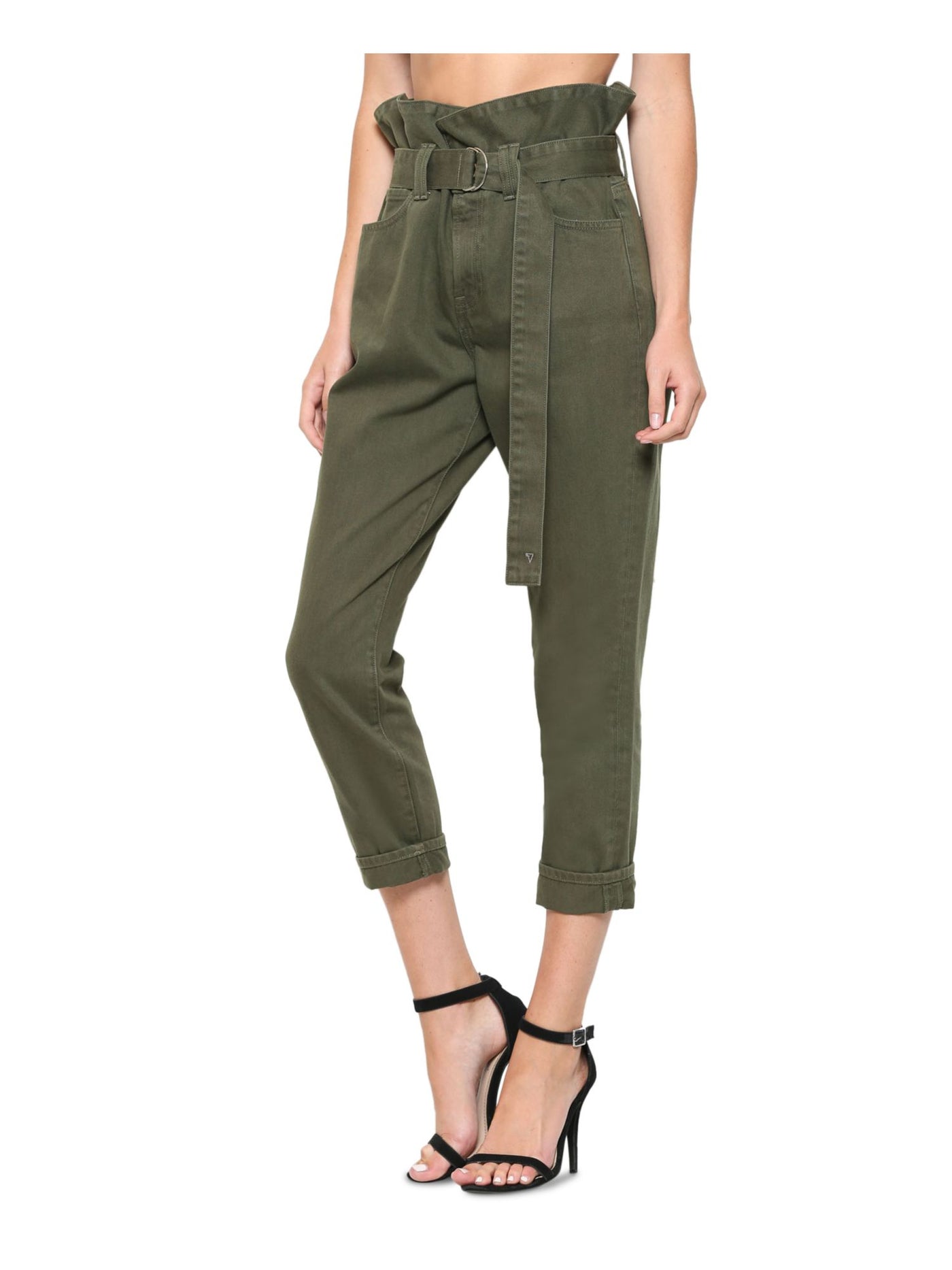 Hidden Womens Belted Straight leg Pants