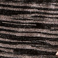 LIKELY Womens Black Patterned 3/4 Sleeve Boat Neck Short Evening Fit + Flare Dress