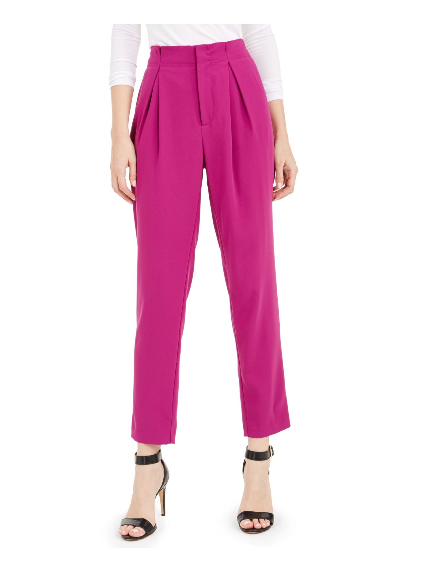 BAR III Womens Pink High Waist Pants Size: 8