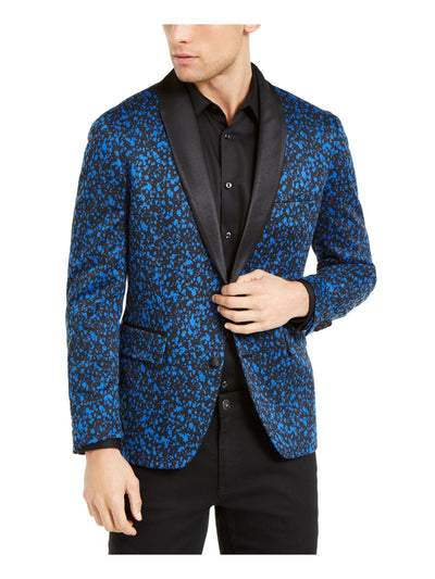 INC Mens Blue Printed Blazer 4XL Tall