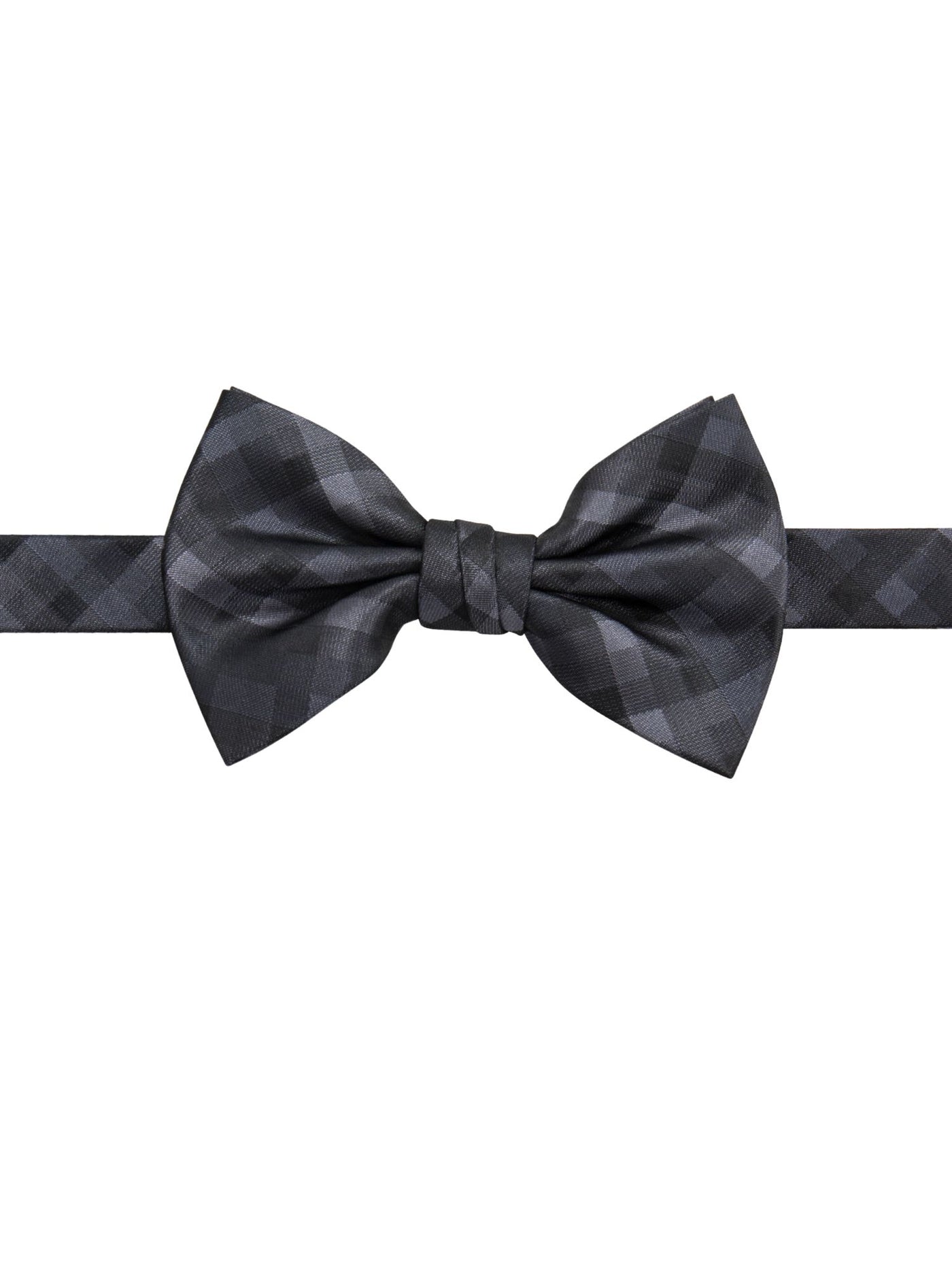 RYAN SEACREST Mens Gray Aster Check Bow Tie