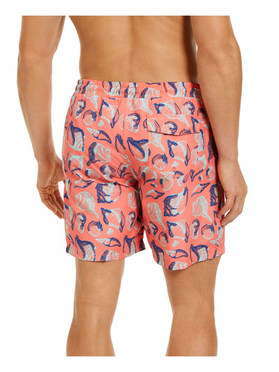 CLUBROOM Mens Coral Drawstring, Graphic Classic Fit Shorts XXL