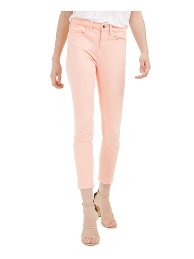 Jen 7 By 7 For All Mankind Womens Pink Sheer Pants Size: 6