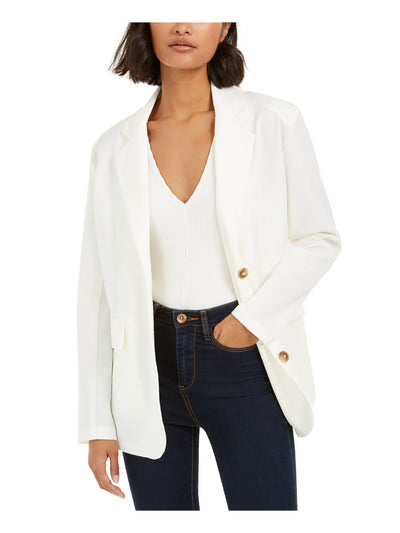 KIT + SKY Womens Ivory Blazer Jacket Juniors L