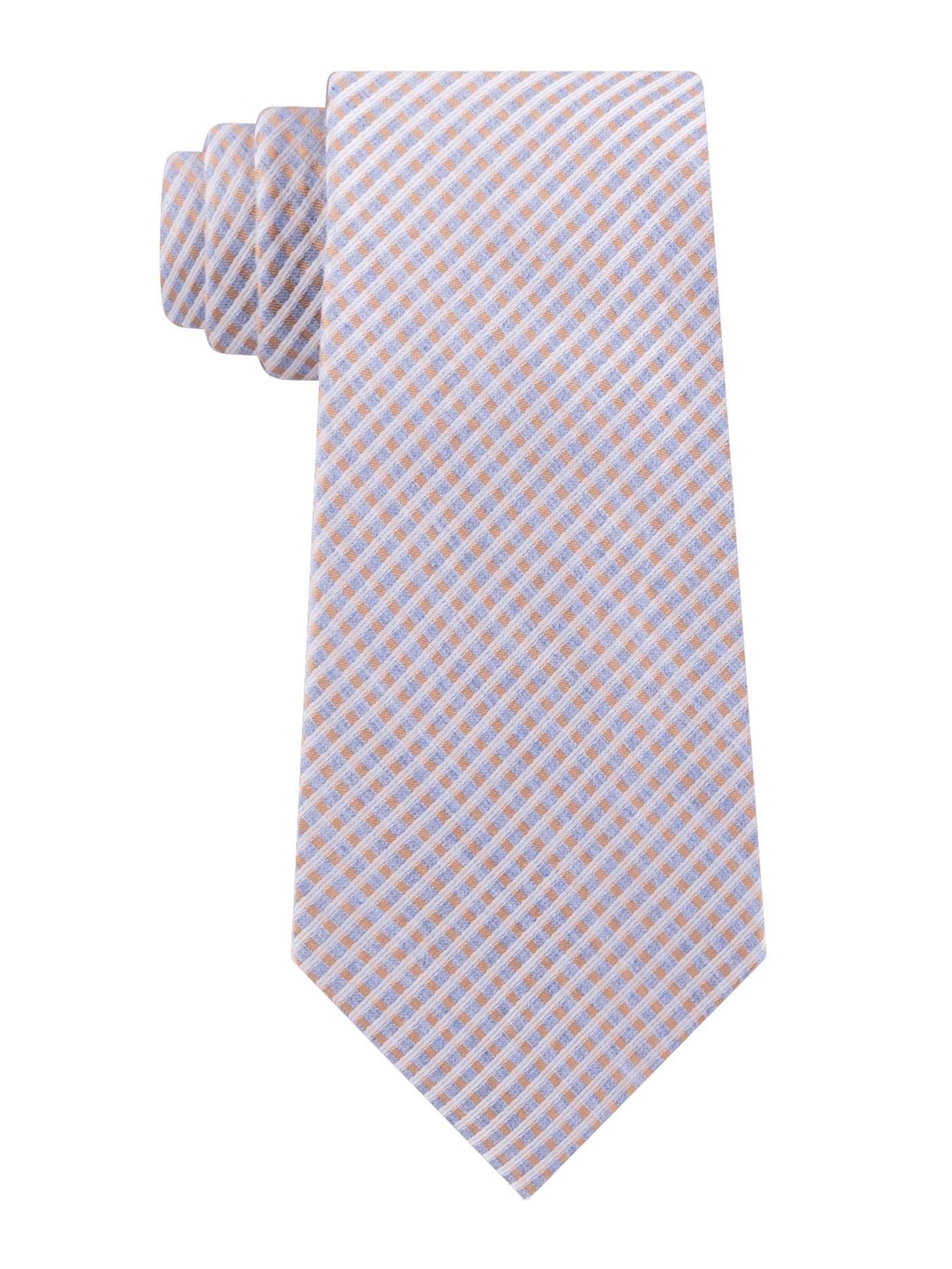 CALVIN KLEIN Mens Silver Geometric Slim Neck Tie