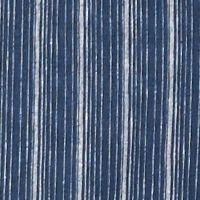 EILEEN FISHER Womens Blue Pinstripe Jewel Neck Above The Knee Fit + Flare Dress