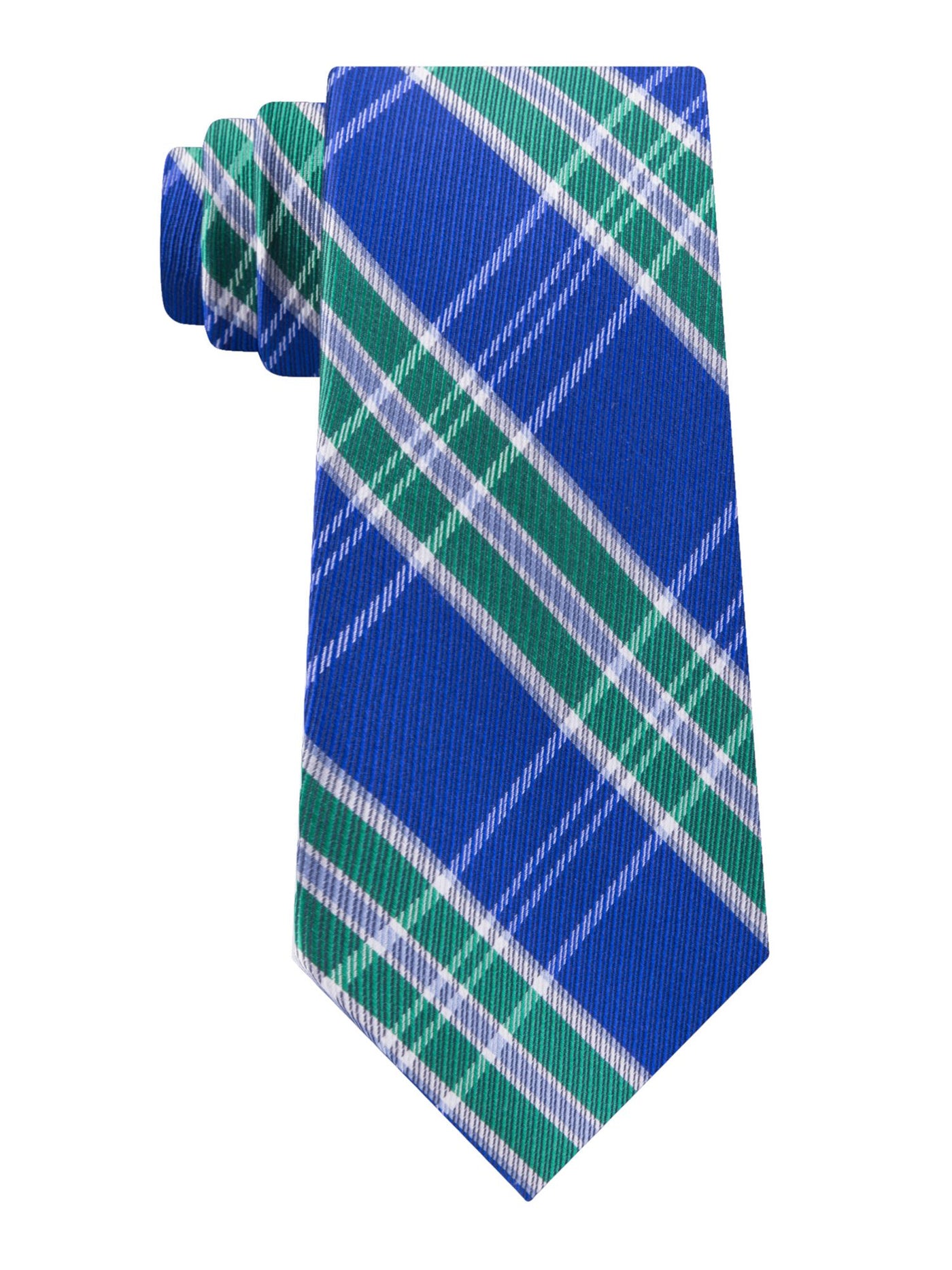 TOMMY HILFIGER Mens Green Tartan Plaid Slim Neck Tie