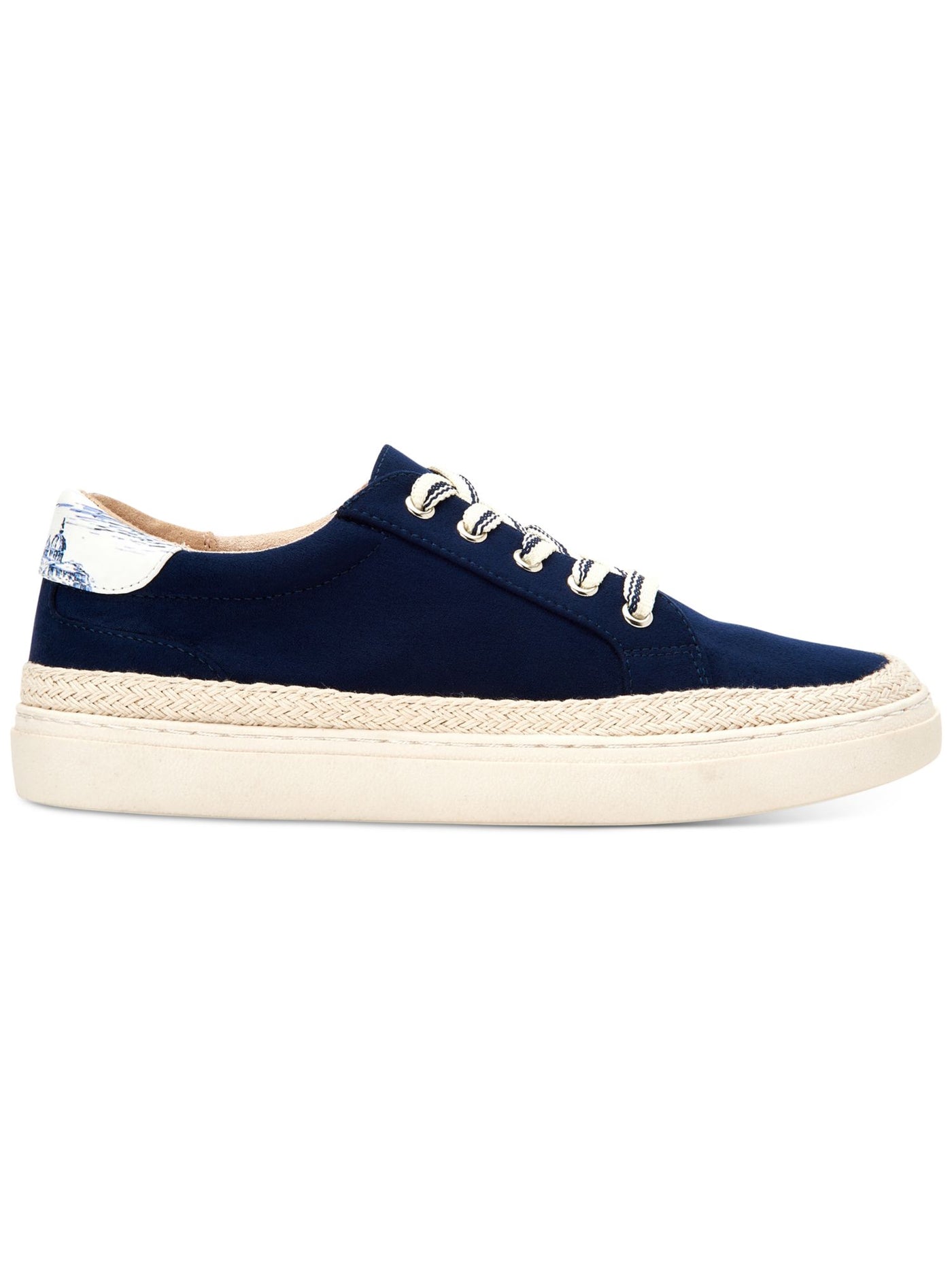 CHARTER CLUB Womens Navy Espadrille 1" Platform Striped Laces Cushioned Sydniee Round Toe Platform Lace-Up Athletic Sneakers 6 M