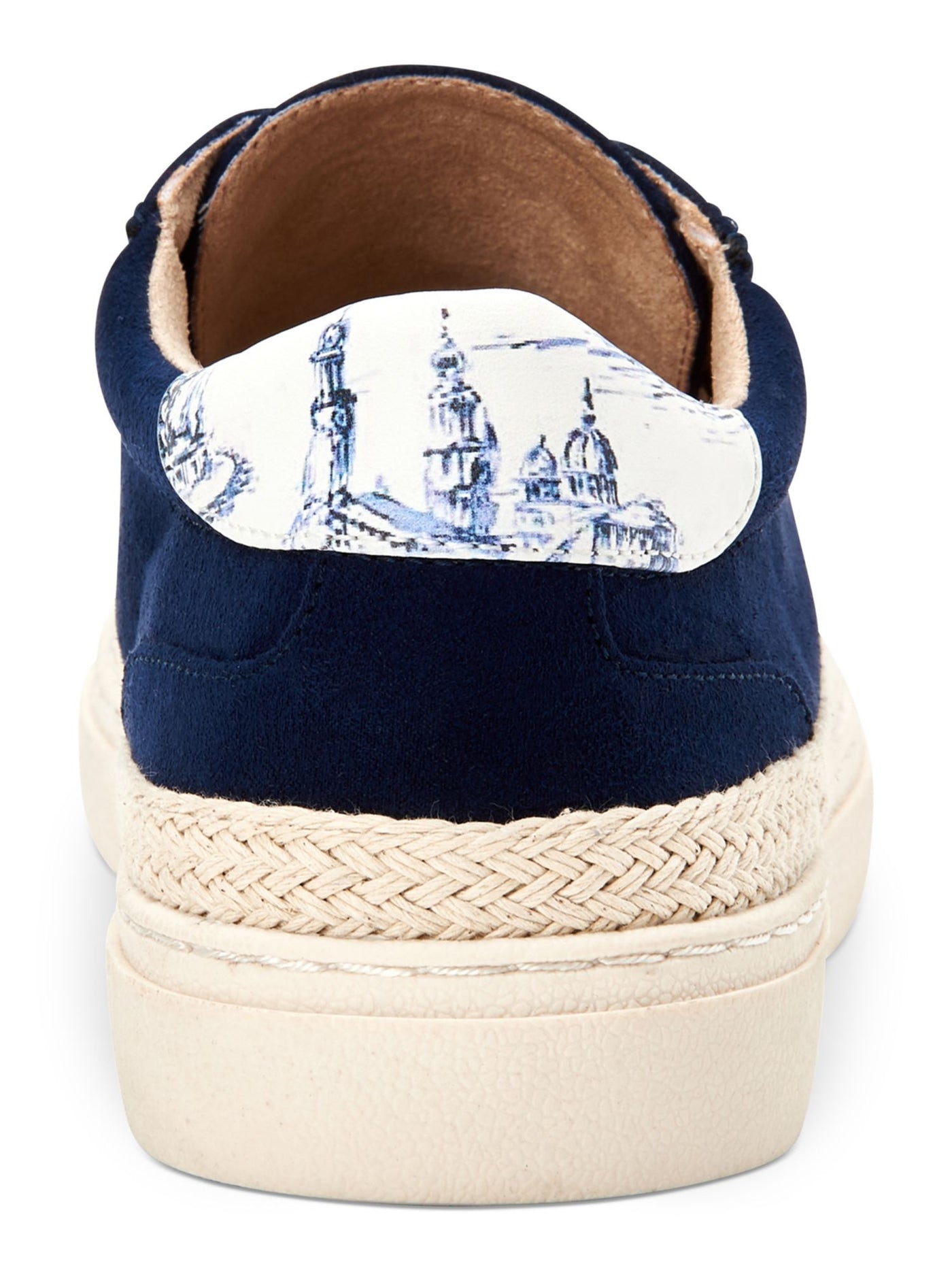 CHARTER CLUB Womens Navy Espadrille 1" Platform Striped Laces Cushioned Sydniee Round Toe Platform Lace-Up Athletic Sneakers 6 M