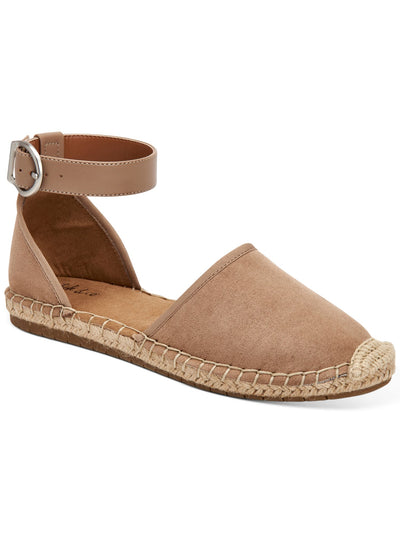 STYLE & COMPANY Womens Beige Animal Print Mixed Media Goring Cushioned Adjustable Ankle Strap Paminaa Round Toe Platform Buckle Espadrille Shoes 5 M