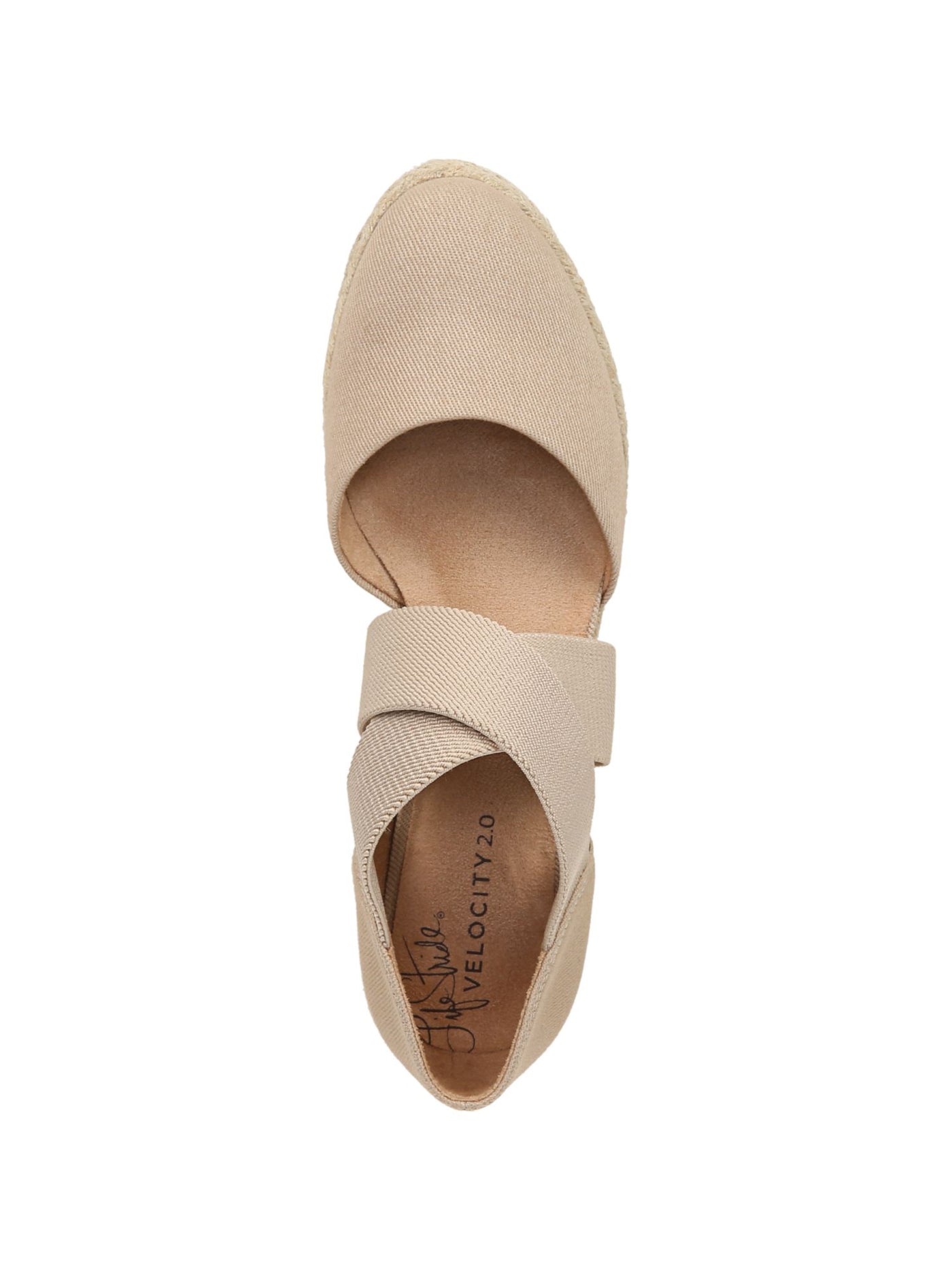 LIFE STRIDE Womens Beige Comfort Keaton Round Toe Wedge Slip On Espadrille Shoes 6.5 M