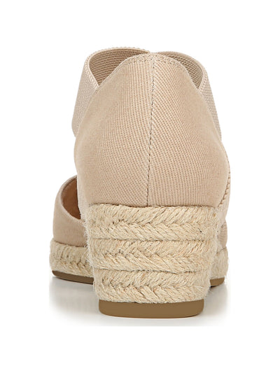 LIFE STRIDE Womens Beige Comfort Keaton Round Toe Wedge Slip On Espadrille Shoes 6.5 M