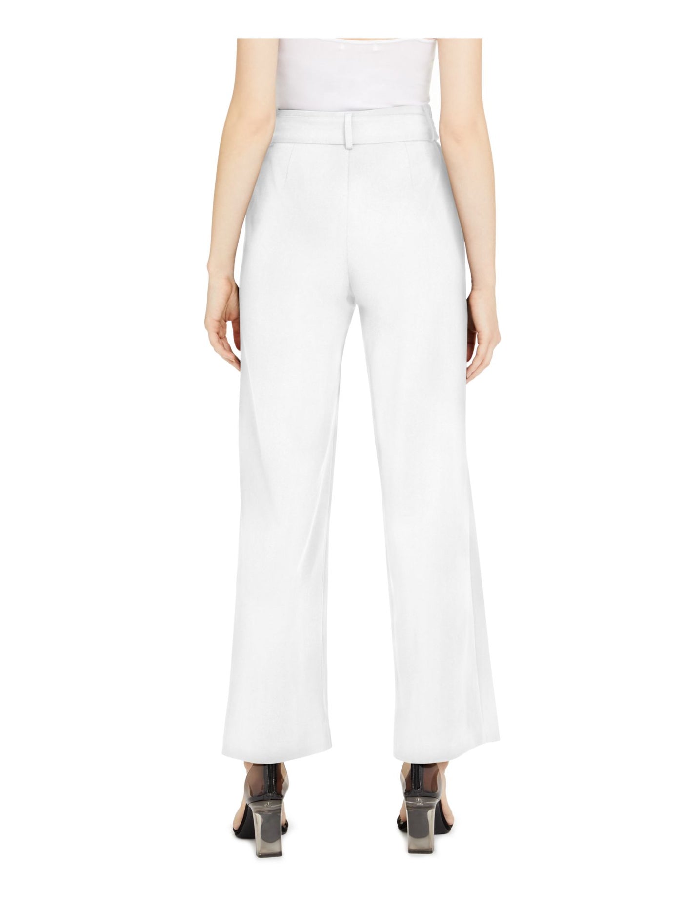 INC Womens White Belted Zippered Wide Leg Shorts 6