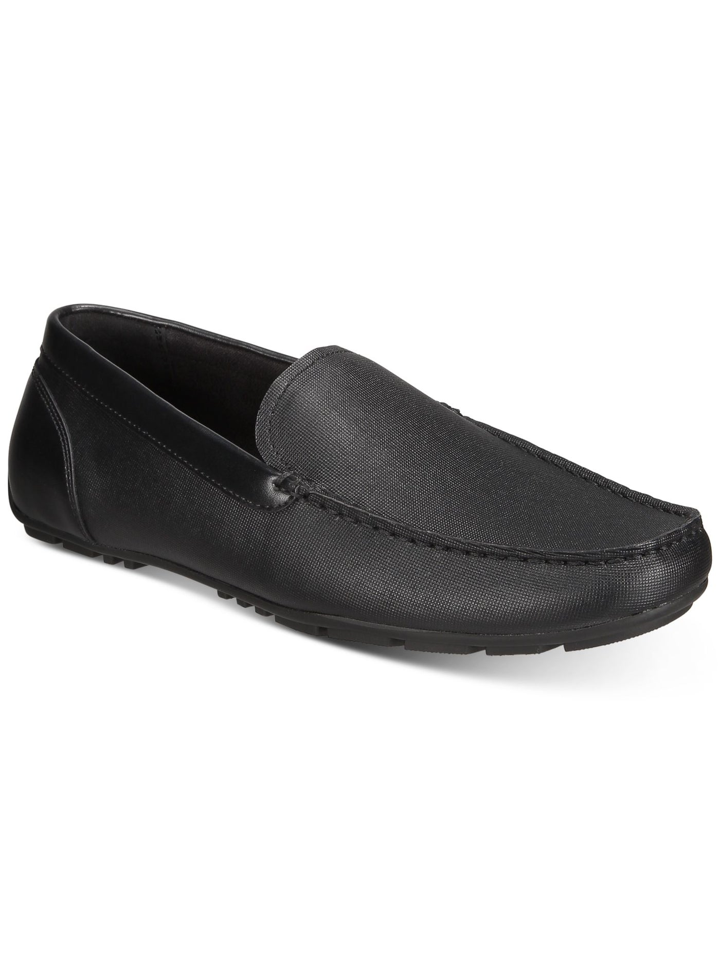 ALFANI Mens Black Driver Padded Aldrich Square Toe Slip On Loafers Shoes 11.5 M