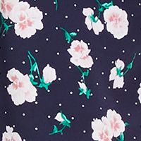 MAISON JULES Womens Floral Long Sleeve V Neck Short Sheath Dress