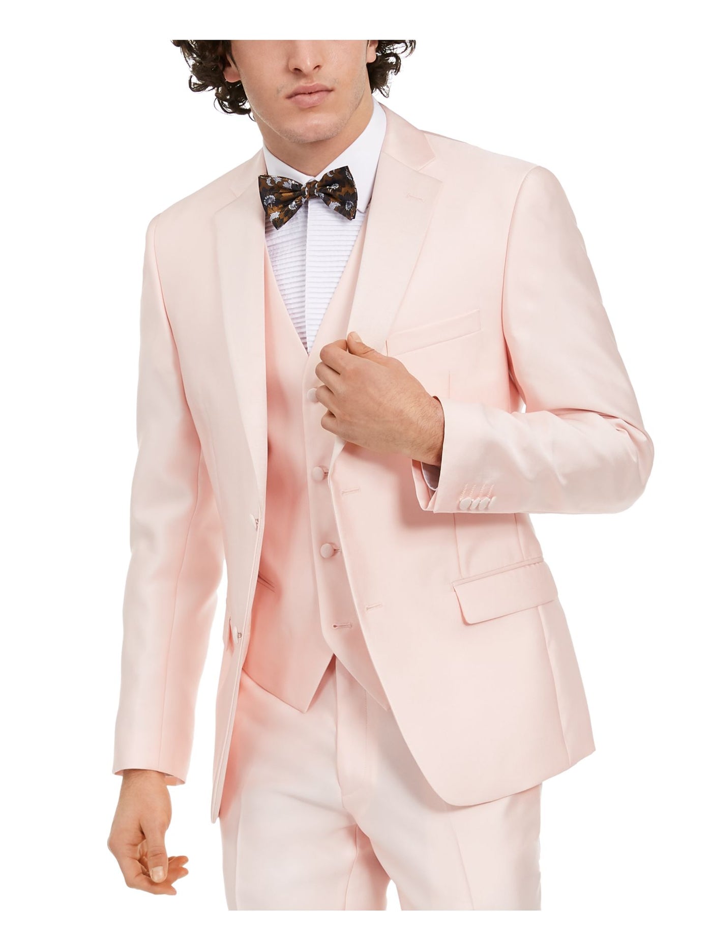 ALFANI Mens Pink Single Breasted Blazer Jacket 42 SHORT