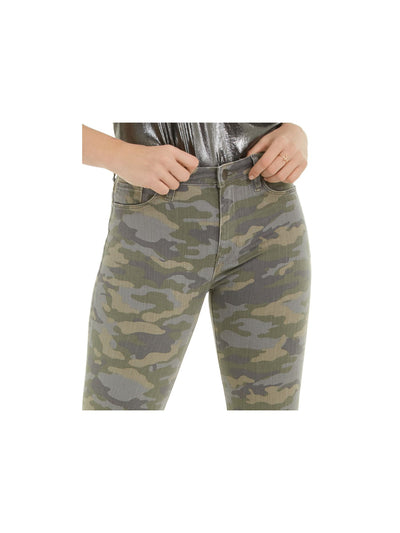 HUDSON Womens Green Camouflage Skinny Jeans 24 Waist