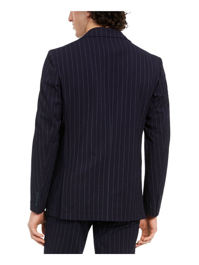 DKNY Mens Navy Striped Blazer Jacket 40R