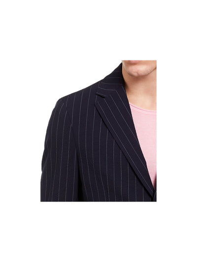 DKNY Mens Navy Striped Blazer Jacket 42R