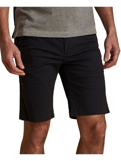 BARBOUR Mens Neuston Navy Flat Front, Stretch, Regular Fit Stretch Shorts W36