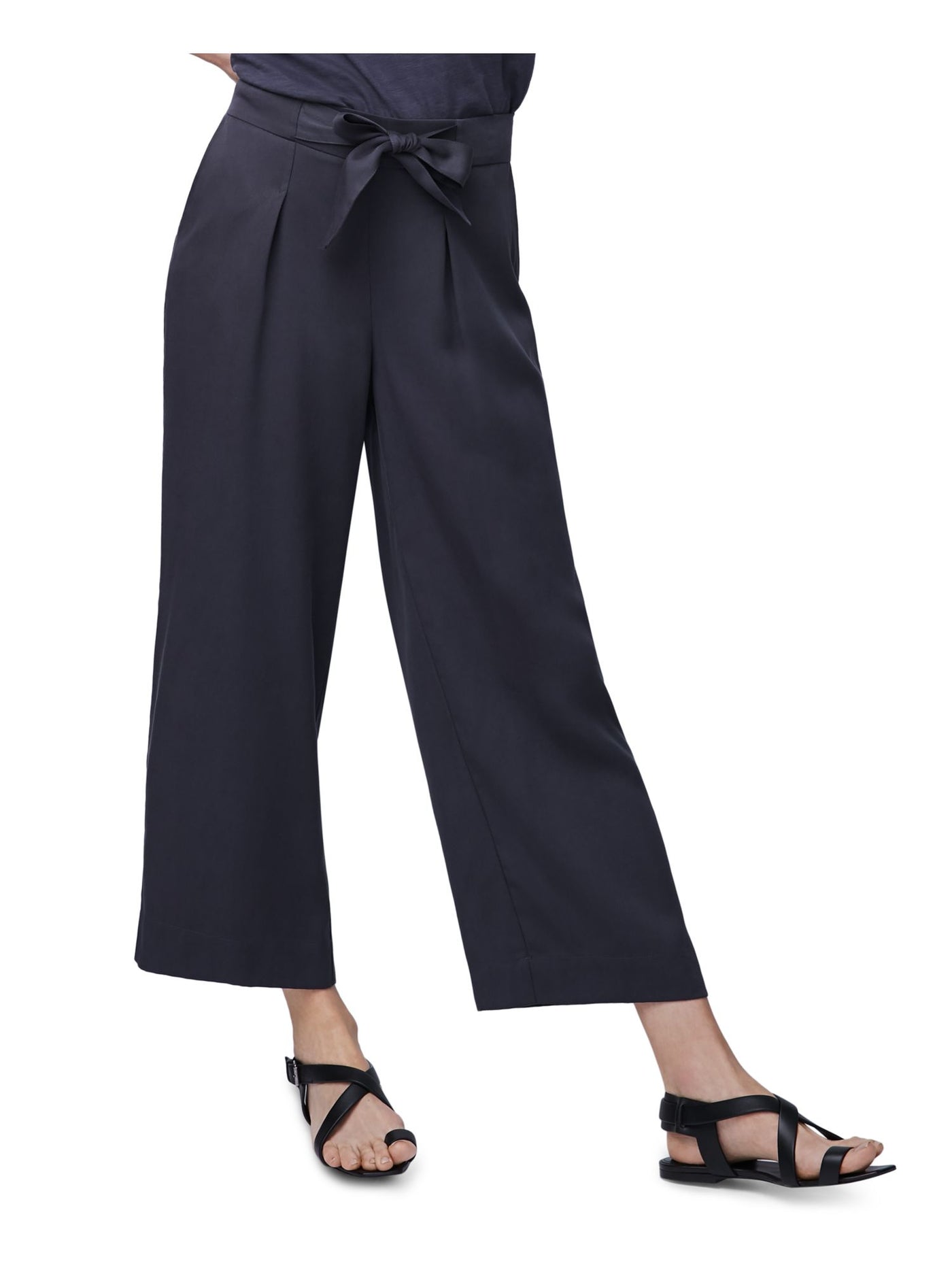 B NEW YORK Womens Navy Wide Leg Pants M