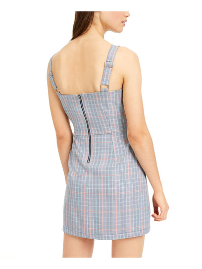 FISHBOWL Womens Sleeveless Square Neck Darted Zippered Short Sheath Dress