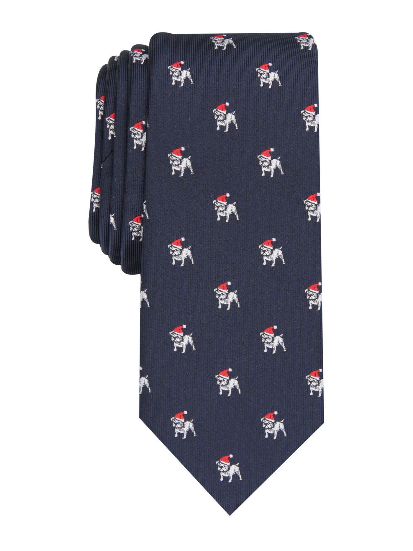 BAR III Mens Navy Graphic Polyester Slim Neck Tie