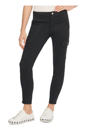 DKNY Womens Black Zippered Pocketed Skinny Pants 24